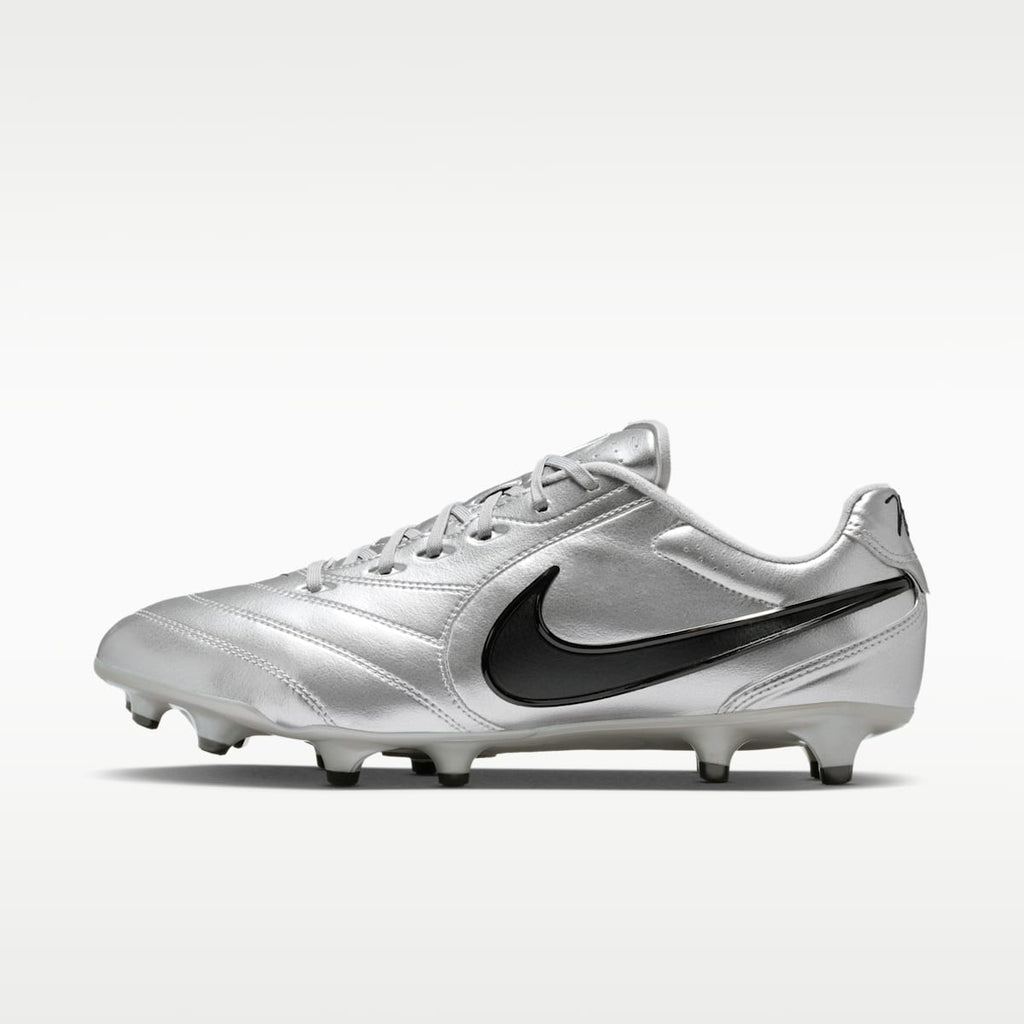 Nike Tiempo Ligera Pro Firm-Ground Low-Top Soccer Cleats - Metallic Silver/Black - Image 1