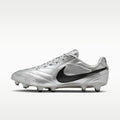 Nike Tiempo Ligera Pro Firm-Ground Low-Top Soccer Cleats - Metallic Silver/Black - Image 1
