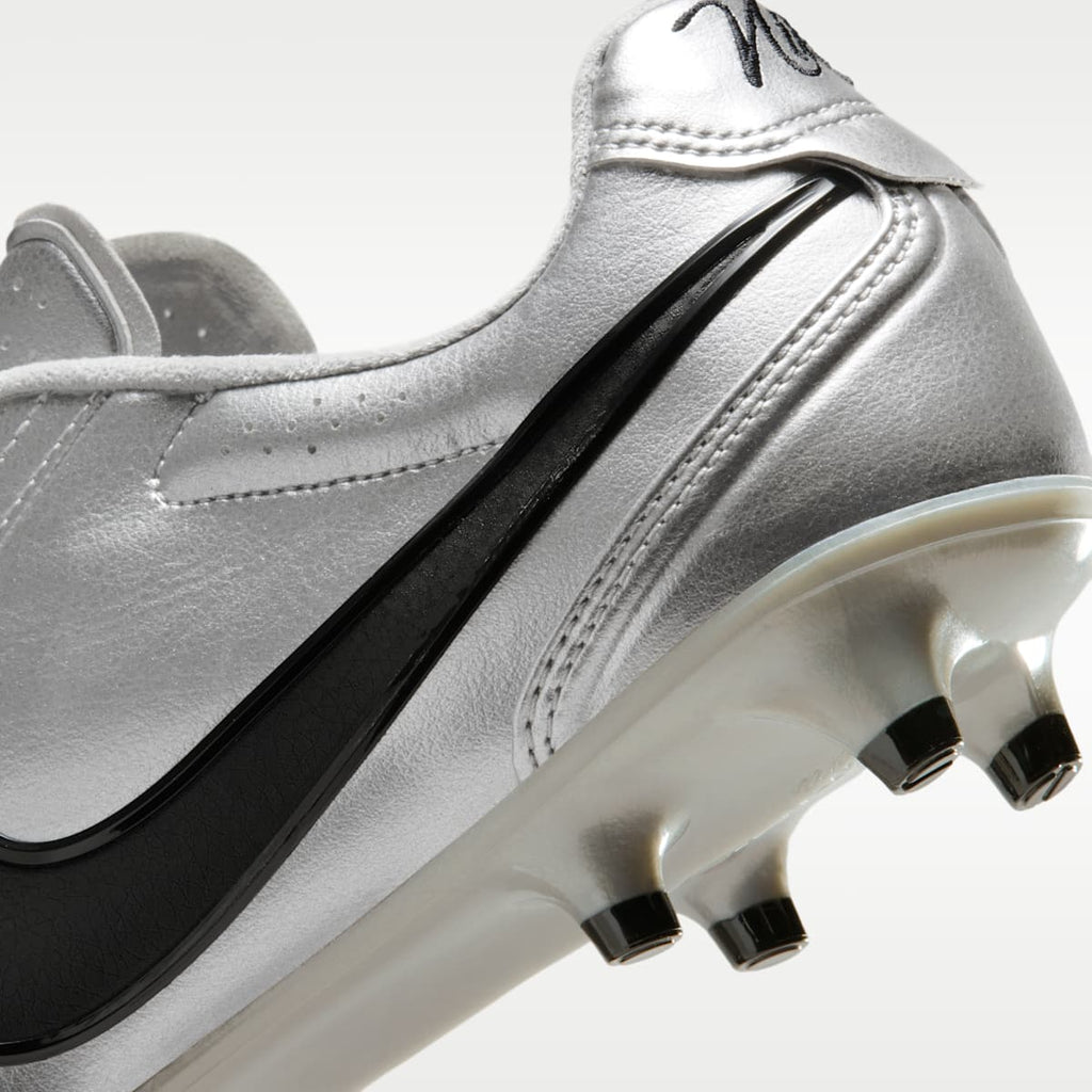 Nike Tiempo Ligera Pro Firm-Ground Low-Top Soccer Cleats - Metallic Silver/Black - Image 9