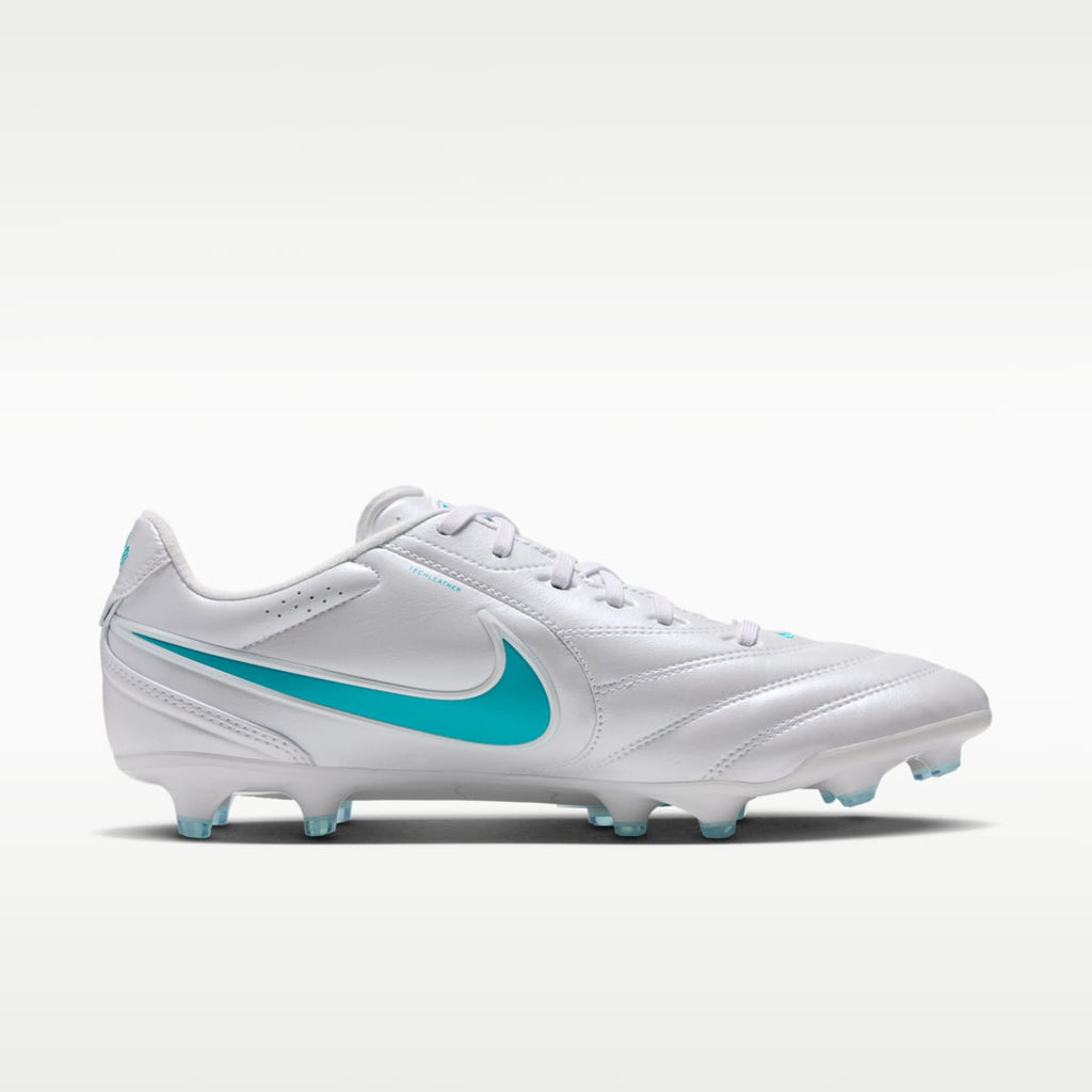Nike Tiempo Ligera Pro Firm-Ground Low-Top Soccer Cleats - White/White/Energy - Image 3