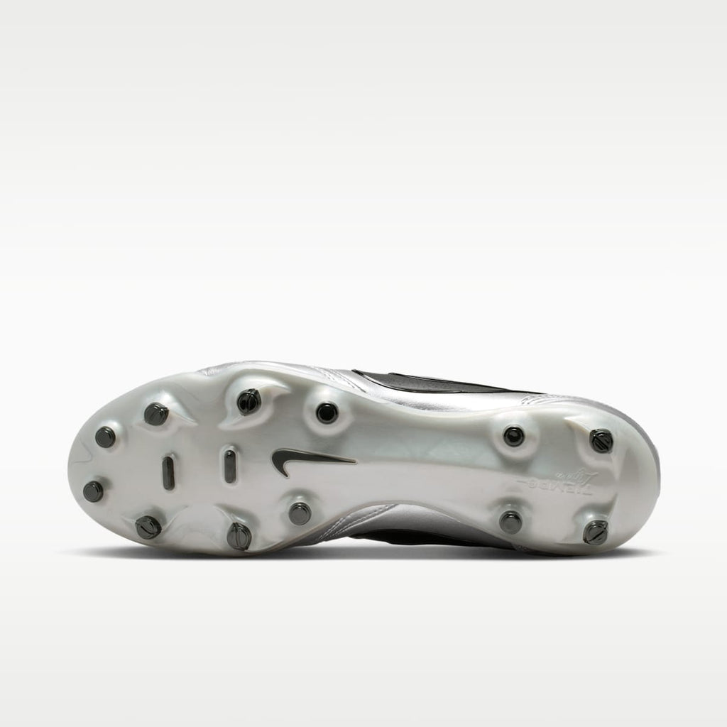 Nike Tiempo Ligera Pro Firm-Ground Low-Top Soccer Cleats - Metallic Silver/Black - Image 2