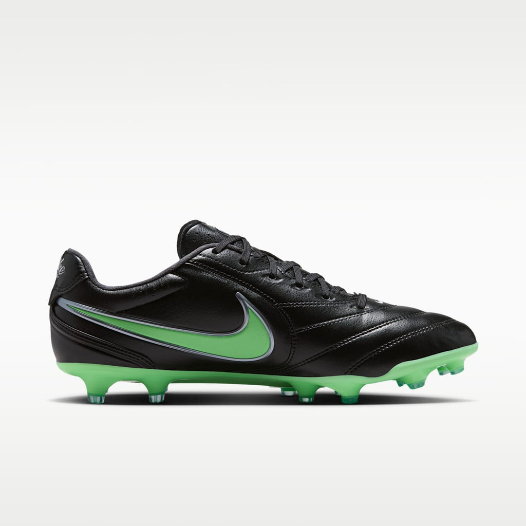 Women's Nike Tiempo Ligera Pro Firm-Ground Low-Top Soccer Cleats - Black/Black/Illusion Green