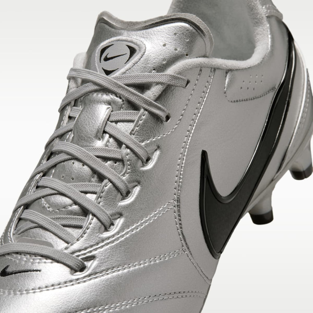Nike Tiempo Ligera Pro Firm-Ground Low-Top Soccer Cleats - Metallic Silver/Black - Image 8