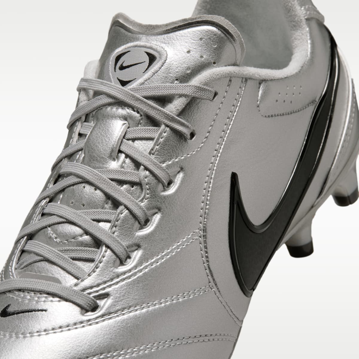 Nike Tiempo Ligera Pro Firm-Ground Low-Top Soccer Cleats - Metallic Silver/Black - Image 8