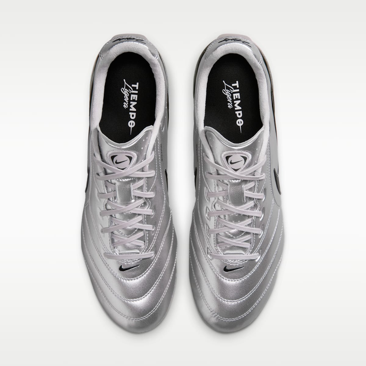 Nike Tiempo Ligera Pro Firm-Ground Low-Top Soccer Cleats - Metallic Silver/Black - Image 4