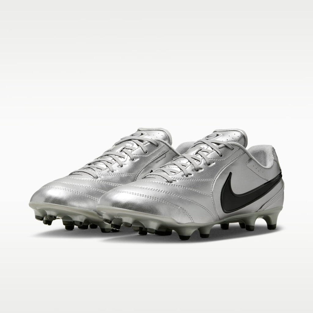 Nike Tiempo Ligera Pro Firm-Ground Low-Top Soccer Cleats - Metallic Silver/Black - Image 5