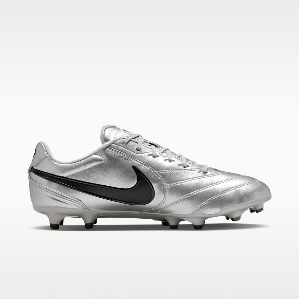 Nike Tiempo Ligera Pro Firm-Ground Low-Top Soccer Cleats - Metallic Silver/Black - Image 3