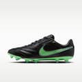 Nike Tiempo Ligera Pro Firm-Ground Low-Top Soccer Cleats - Black/Black/Illusion Green - Image 1