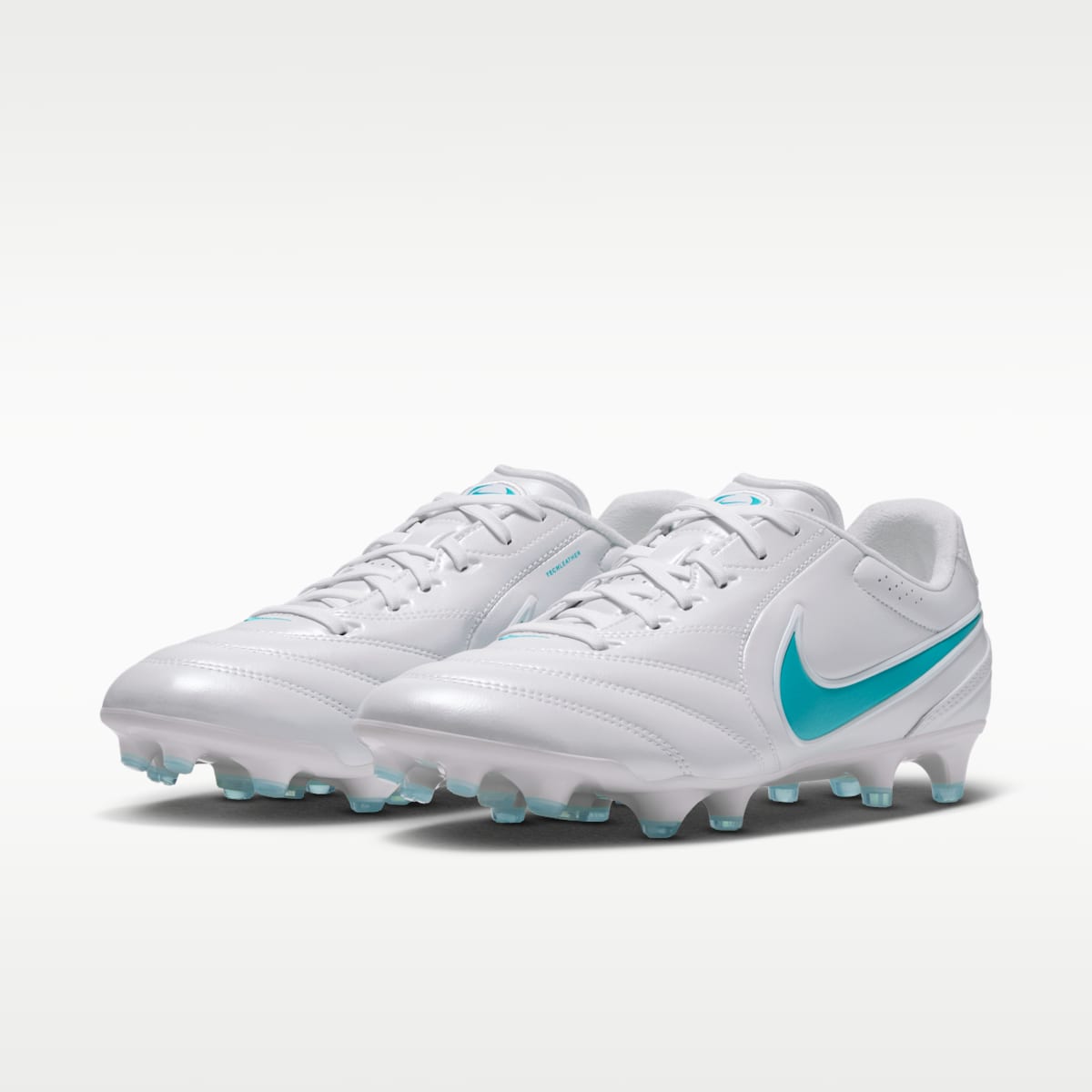 Nike Tiempo Ligera Pro Firm-Ground Low-Top Soccer Cleats - White/White/Energy - Image 5