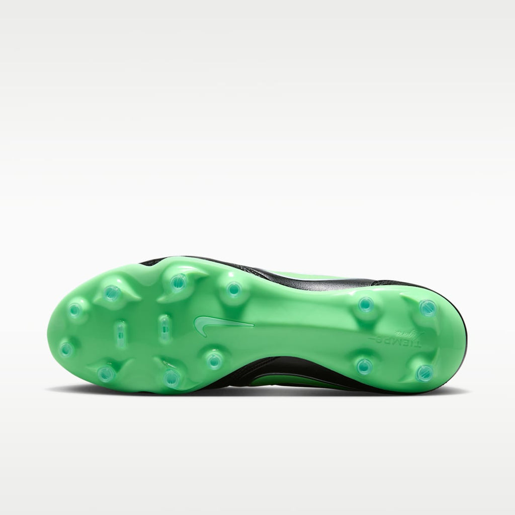 Nike Tiempo Ligera Pro Firm-Ground Low-Top Soccer Cleats - Black/Black/Illusion Green - Image 2