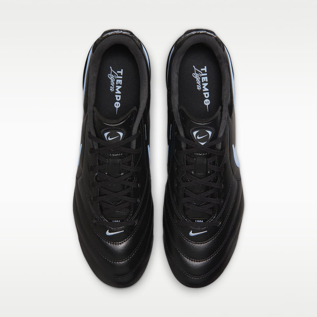 Nike Tiempo Ligera Pro Firm-Ground Low-Top Soccer Cleats - Black/Ice Blue/Obsidian - Image 4