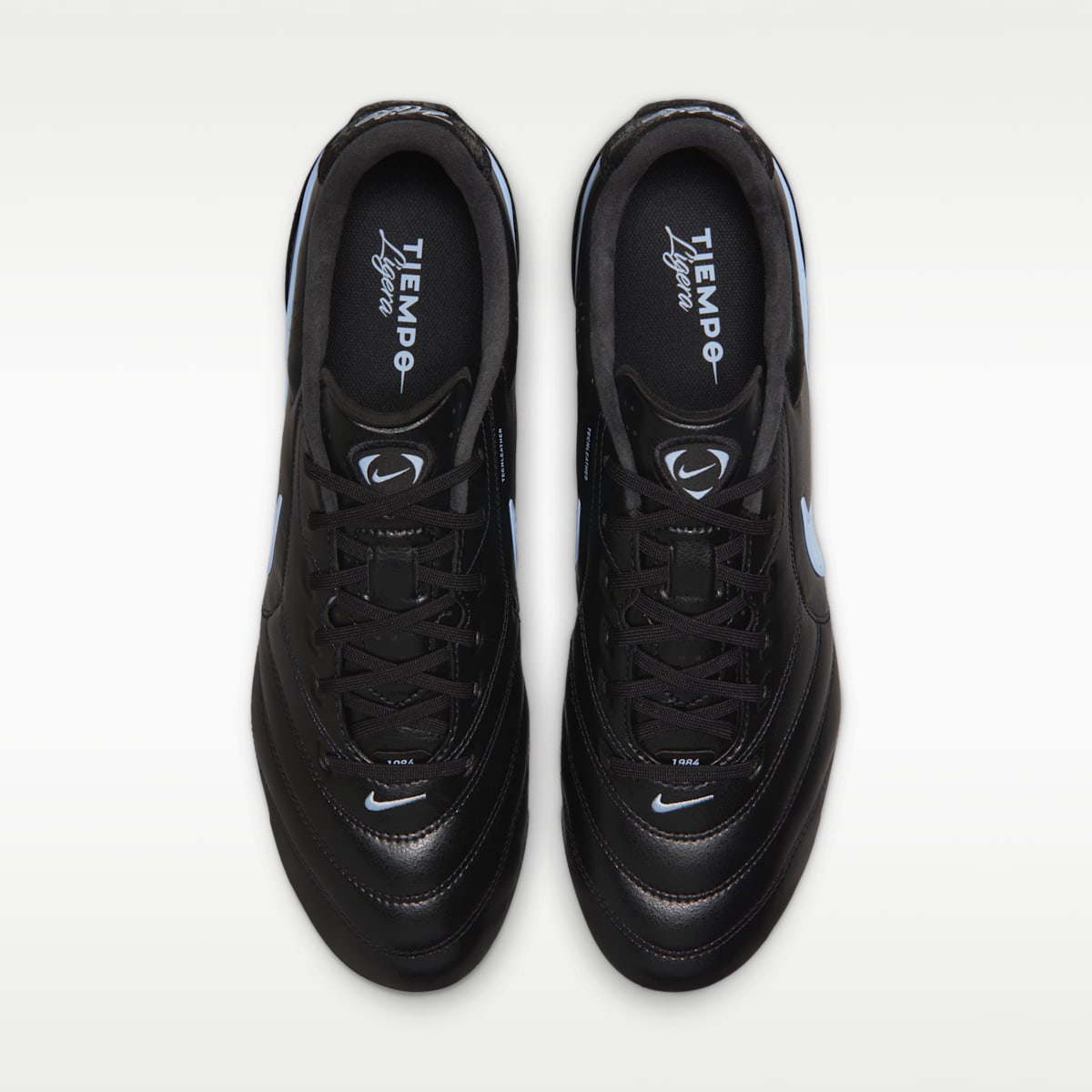 Nike Tiempo Ligera Pro Firm-Ground Low-Top Soccer Cleats - Black/Ice Blue/Obsidian - Image 4