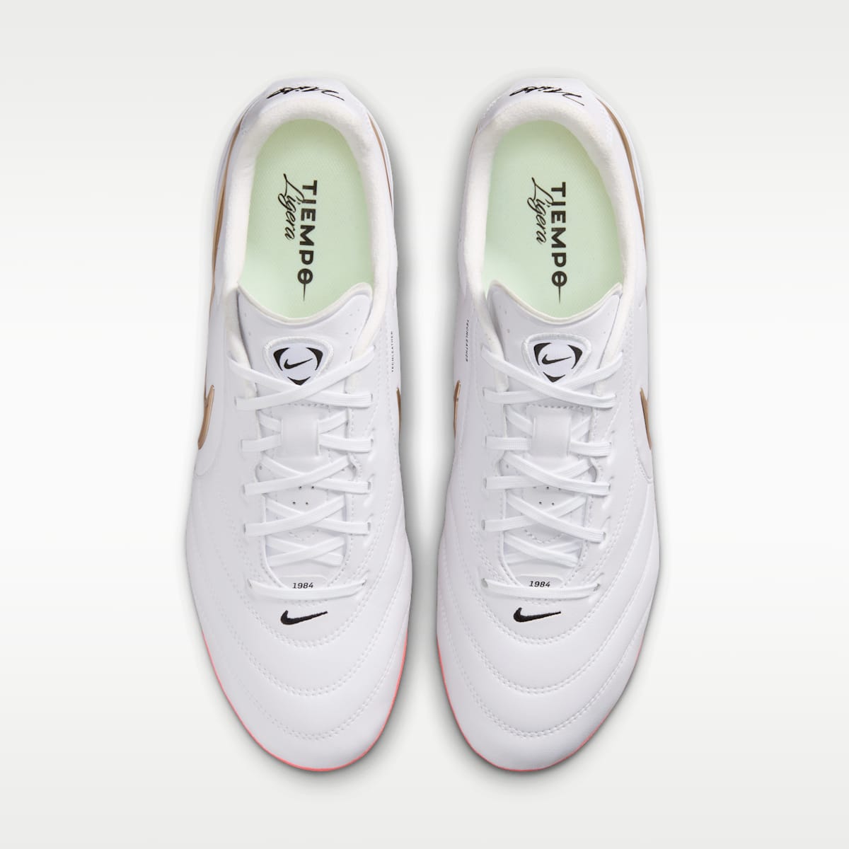 Nike Tiempo Ligera Pro Firm-Ground Low-Top Soccer Cleats - White/Bright Crimson/Blur - Image 4