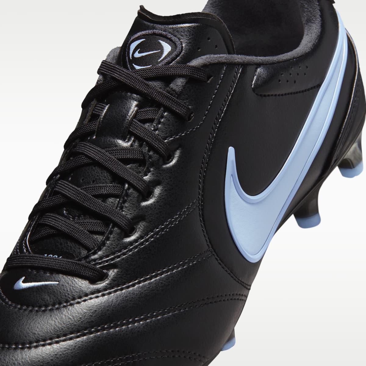 Nike Tiempo Ligera Pro Firm-Ground Low-Top Soccer Cleats - Black/Ice Blue/Obsidian - Image 8