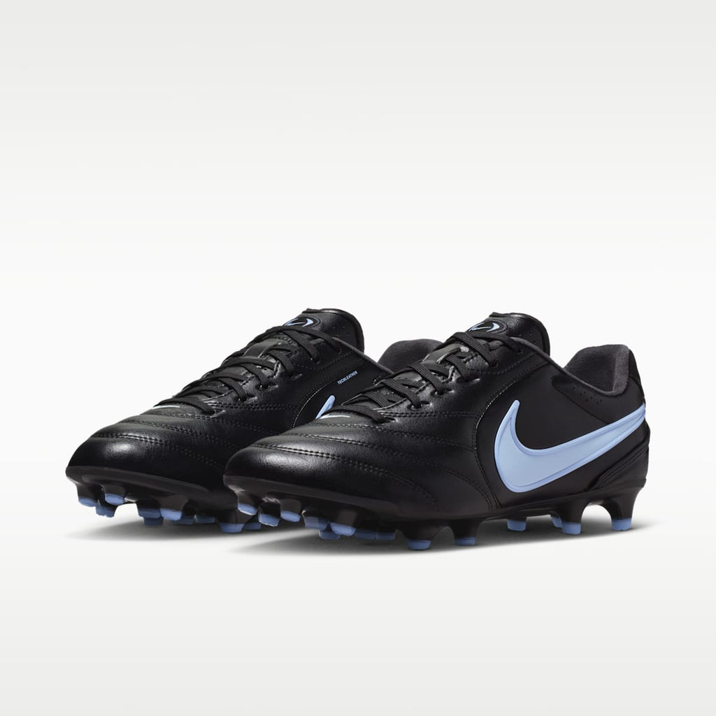 Nike Tiempo Ligera Pro Firm-Ground Low-Top Soccer Cleats - Black/Ice Blue/Obsidian - Image 5