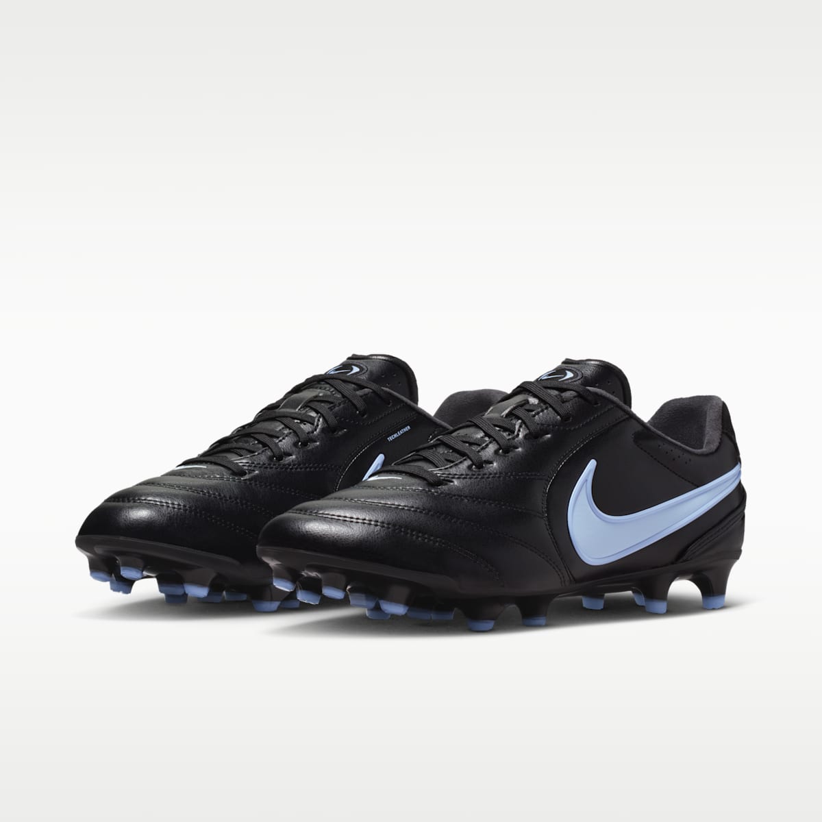 Nike Tiempo Ligera Pro Firm-Ground Low-Top Soccer Cleats - Black/Ice Blue/Obsidian - Image 5
