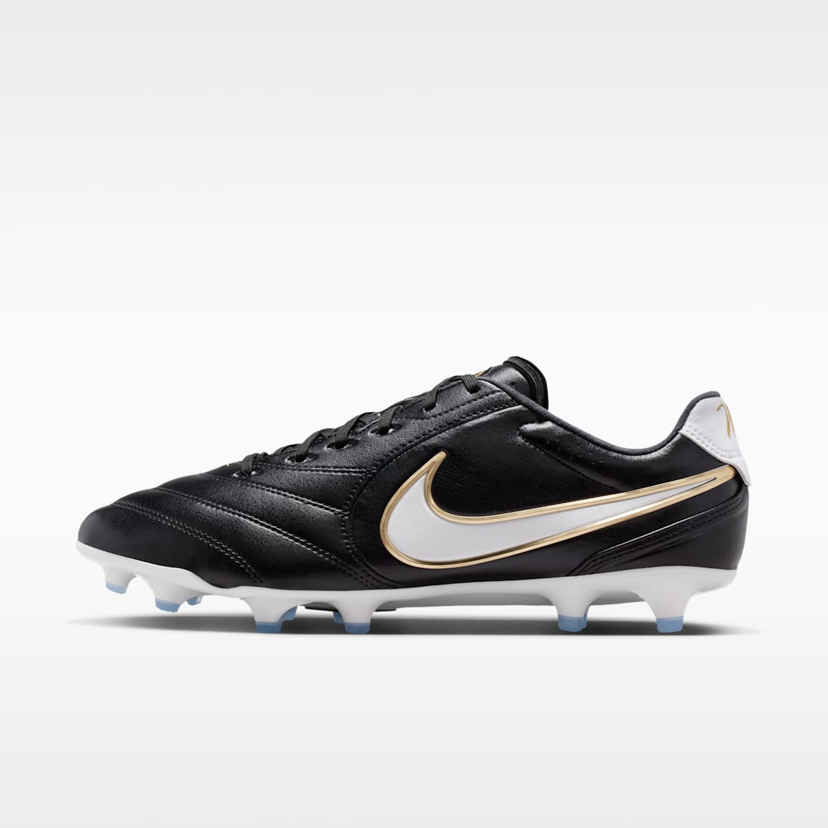 Nike Tiempo Ligera Pro Firm-Ground Low-Top Soccer Cleats - Black/White - Image 1