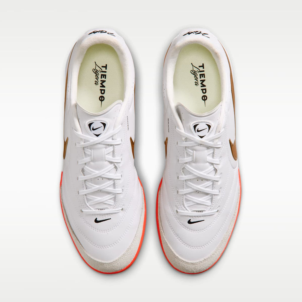 Nike Tiempo Ligera Pro Turf Low-Top Soccer Shoes - White/Bright Crimson/Blur - Image 4