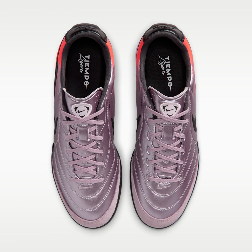 Women's Nike Tiempo Ligera Pro Heritage Turf Low-Top Soccer Shoes - Bleached Lilac/Total Orange/Black