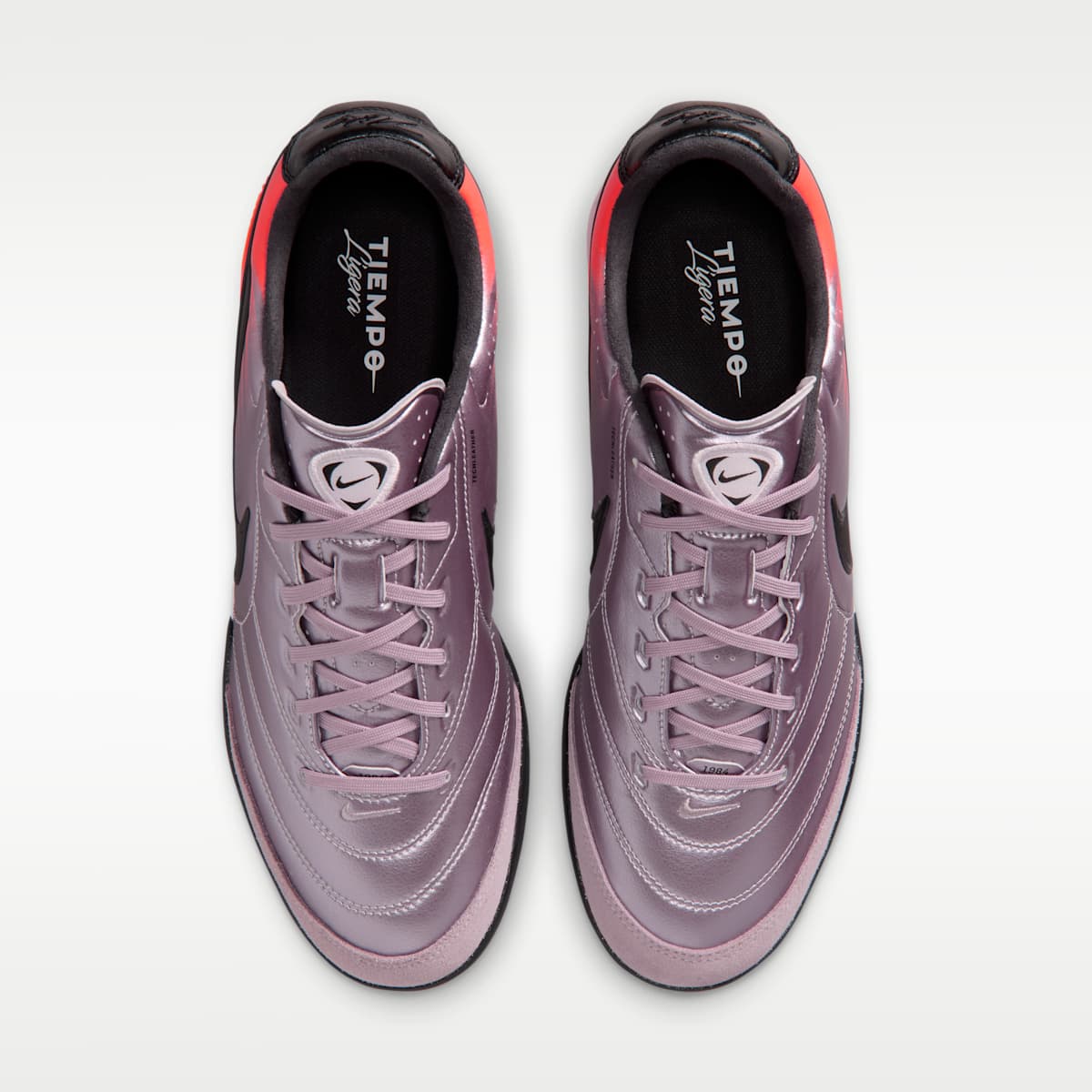 Women's Nike Tiempo Ligera Pro Heritage Turf Low-Top Soccer Shoes - Bleached Lilac/Total Orange/Black
