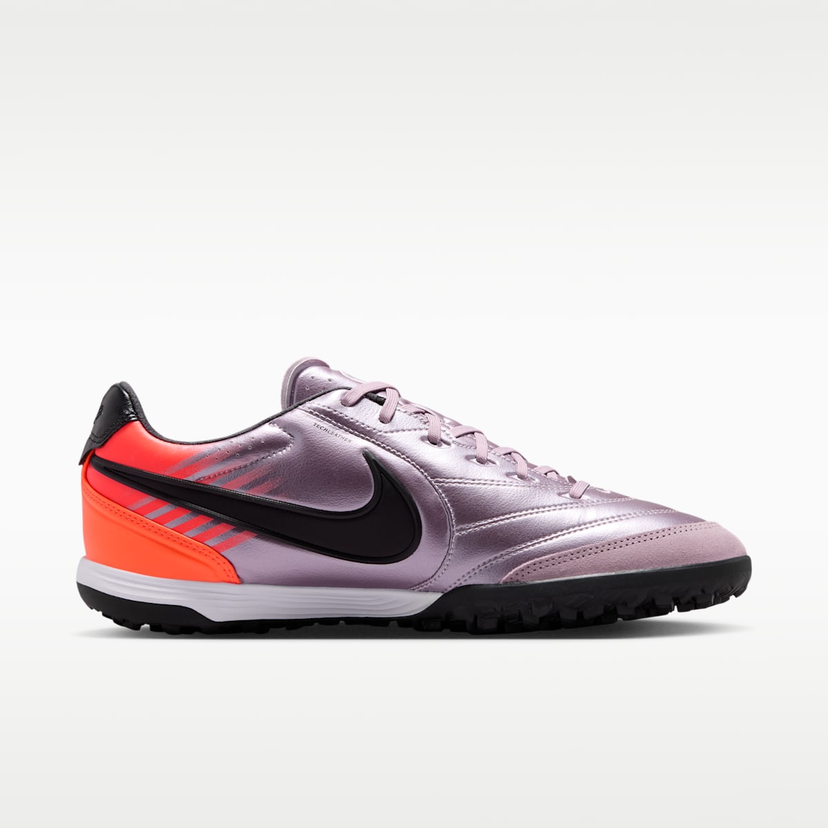 Women's Nike Tiempo Ligera Pro Heritage Turf Low-Top Soccer Shoes - Bleached Lilac/Total Orange/Black