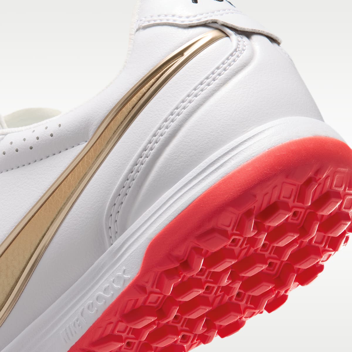 Nike Tiempo Ligera Pro Turf Low-Top Soccer Shoes - White/Bright Crimson/Blur - Image 8