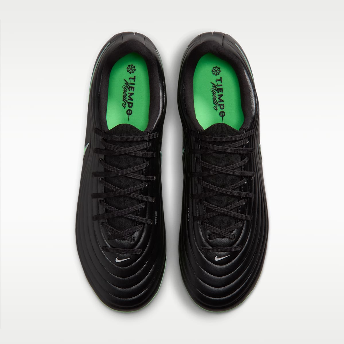 Nike Tiempo Maestro Academy Artificial-Grass Low-Top Soccer Cleats - Black/Black/Illusion Green - Image 4