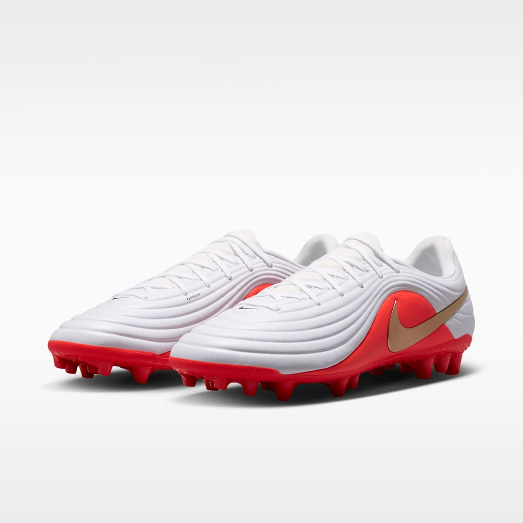 Nike Tiempo Maestro Academy Artificial-Grass Low-Top Soccer Cleats - White/Bright Crimson/Blur - Image 5