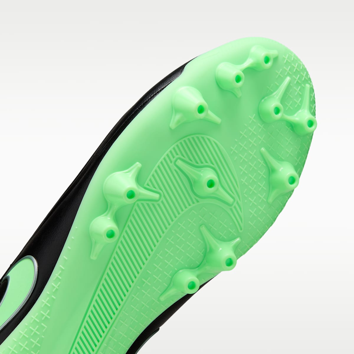 Nike Tiempo Maestro Academy Artificial-Grass Low-Top Soccer Cleats - Black/Black/Illusion Green - Image 7
