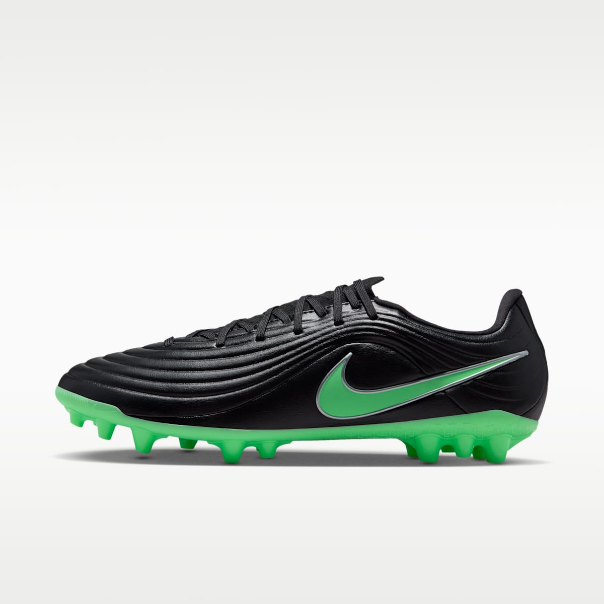 Nike Tiempo Maestro Academy Artificial-Grass Low-Top Soccer Cleats - Black/Black/Illusion Green - Image 1