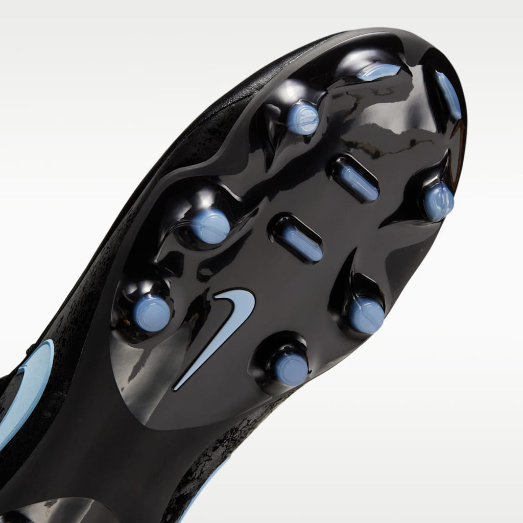 Nike Tiempo Maestro Academy Multi-Ground Low-Top Soccer Cleats - Black/Ice Blue - Image 7