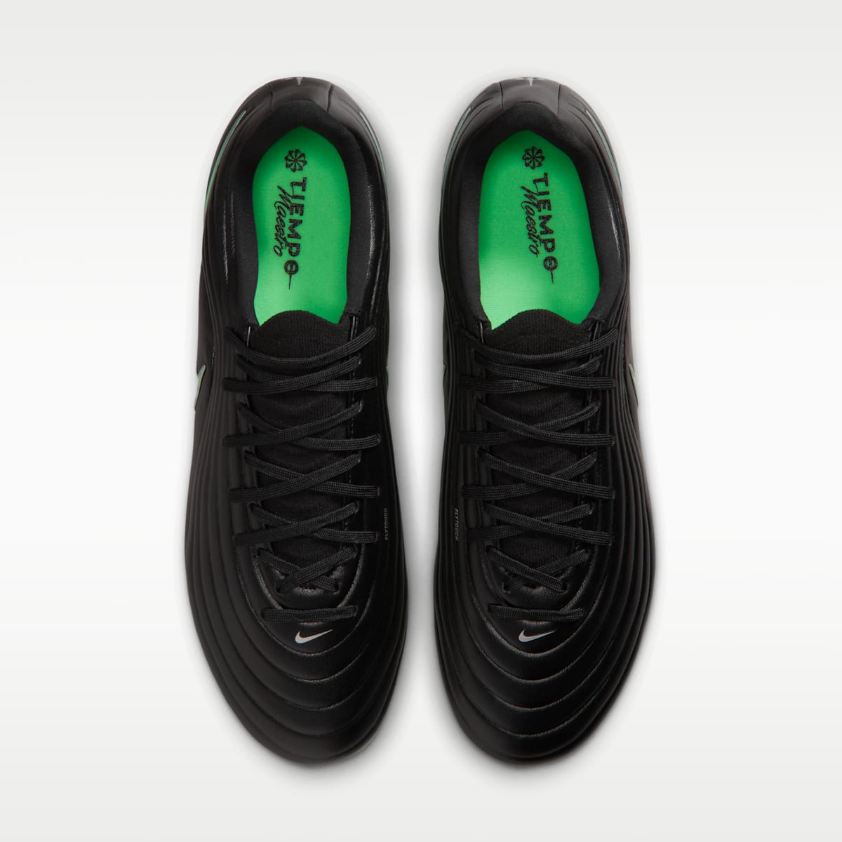 Nike Tiempo Maestro Academy Multi-Ground Low-Top Soccer Cleats - Black/Black/Illusion Green - Image 4
