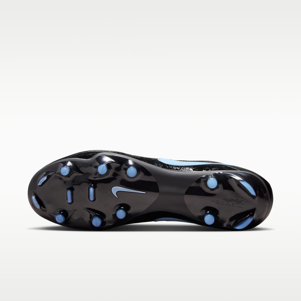 Nike Tiempo Maestro Academy Multi-Ground Low-Top Soccer Cleats - Black/Ice Blue - Image 2