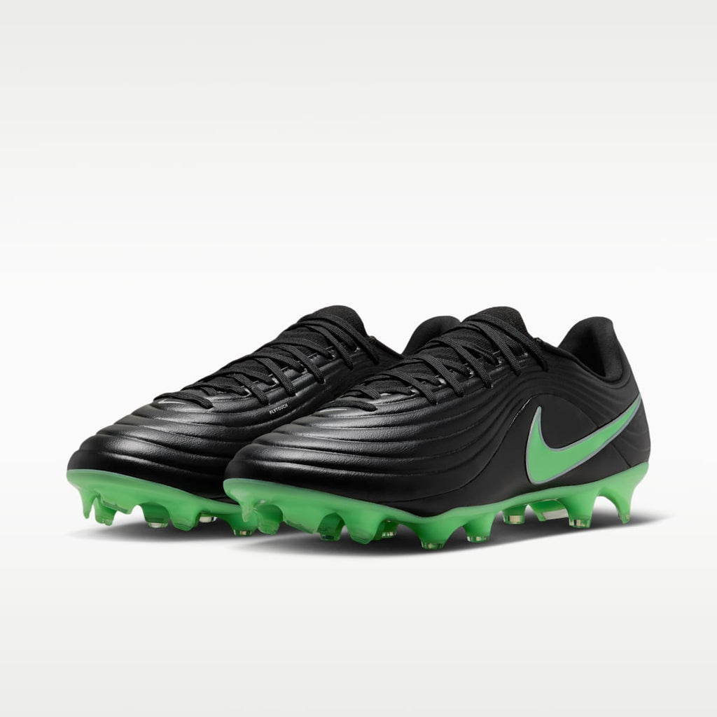 Women's Nike Tiempo Maestro Academy Multi-Ground Low-Top Soccer Cleats - Black/Black/Illusion Green