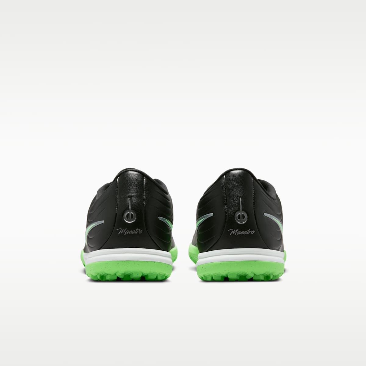 Nike Tiempo Maestro Academy Turf Low-Top Soccer Shoes - Black/Black/Illusion Green - Image 6