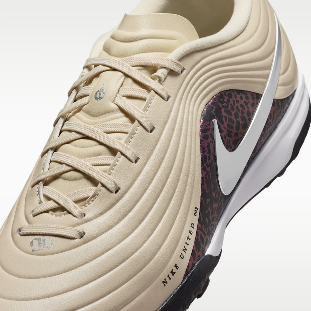 Nike United Tiempo Maestro Academy Turf Low-Top Soccer Shoes - Fossil/Burgundy Crush/Metallic Silver - Image 7