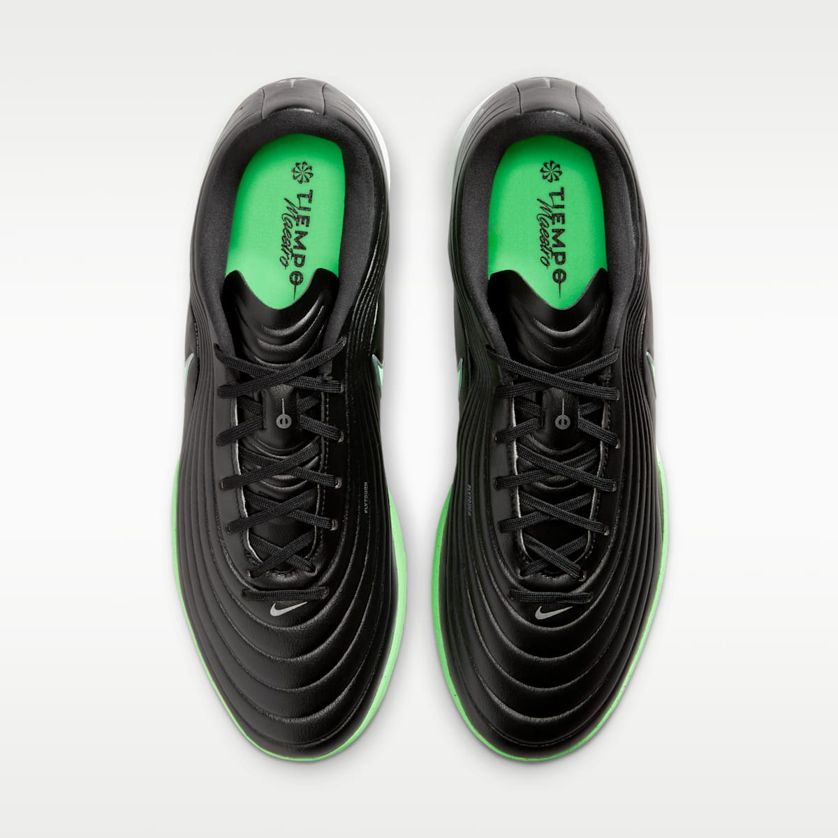 Nike Tiempo Maestro Academy Turf Low-Top Soccer Shoes - Black/Black/Illusion Green - Image 4