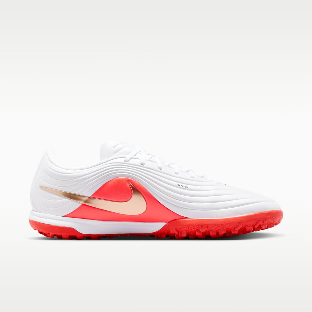 Nike Tiempo Maestro Academy Turf Low-Top Soccer Shoes - White/Bright Crimson/Blur - Image 3