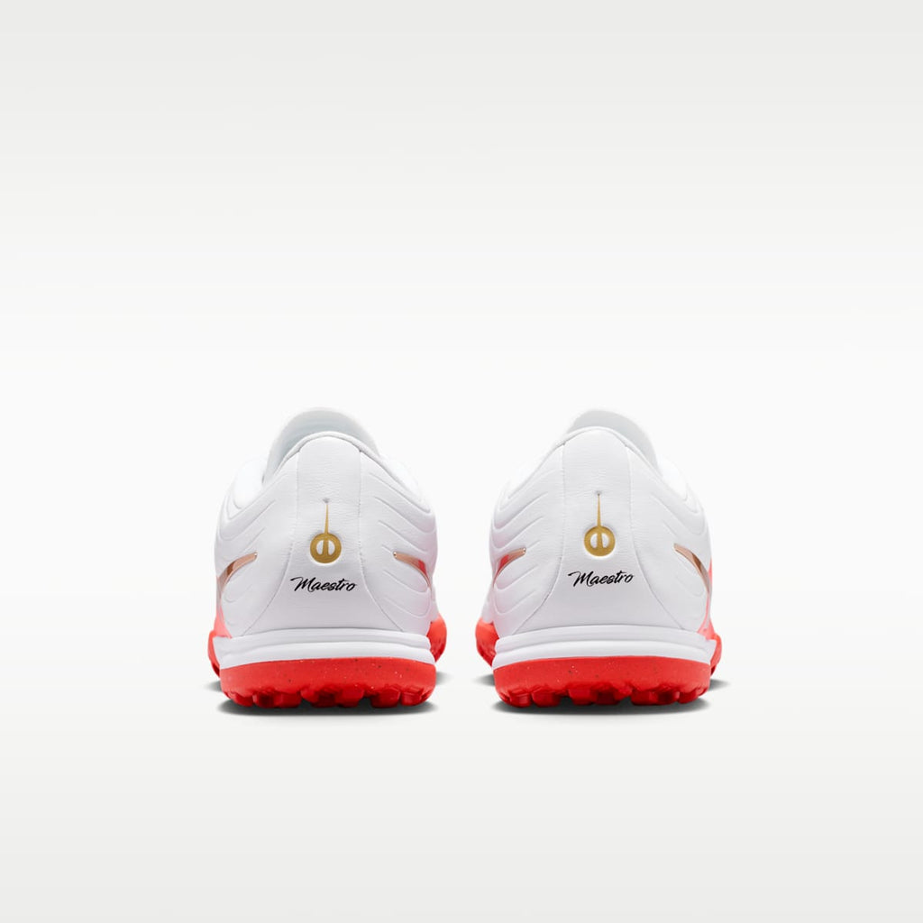 Nike Tiempo Maestro Academy Turf Low-Top Soccer Shoes - White/Bright Crimson/Blur - Image 6