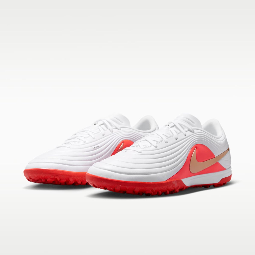 Nike Tiempo Maestro Academy Turf Low-Top Soccer Shoes - White/Bright Crimson/Blur - Image 5
