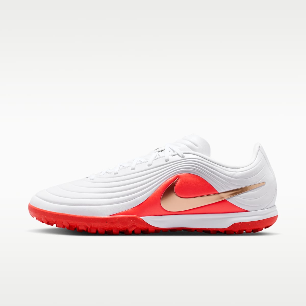 Nike Tiempo Maestro Academy Turf Low-Top Soccer Shoes - White/Bright Crimson/Blur - Image 1