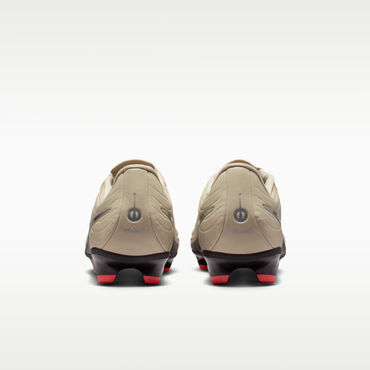 Nike United Tiempo Maestro Academy Multi-Ground Low-Top Soccer Cleats - Fossil/Burgundy Crush/Metallic Silver - Image 6