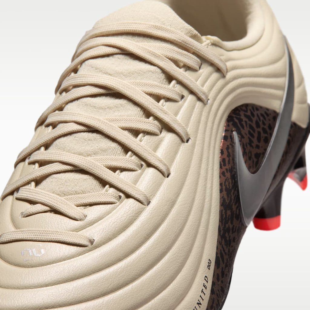Nike United Tiempo Maestro Academy Multi-Ground Low-Top Soccer Cleats - Fossil/Burgundy Crush/Metallic Silver - Image 8