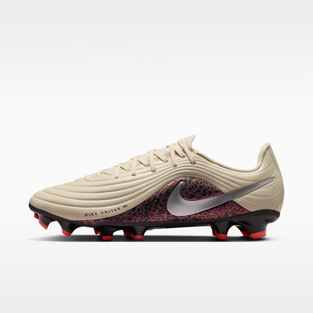 Nike United Tiempo Maestro Academy Multi-Ground Low-Top Soccer Cleats - Fossil/Burgundy Crush/Metallic Silver - Image 1