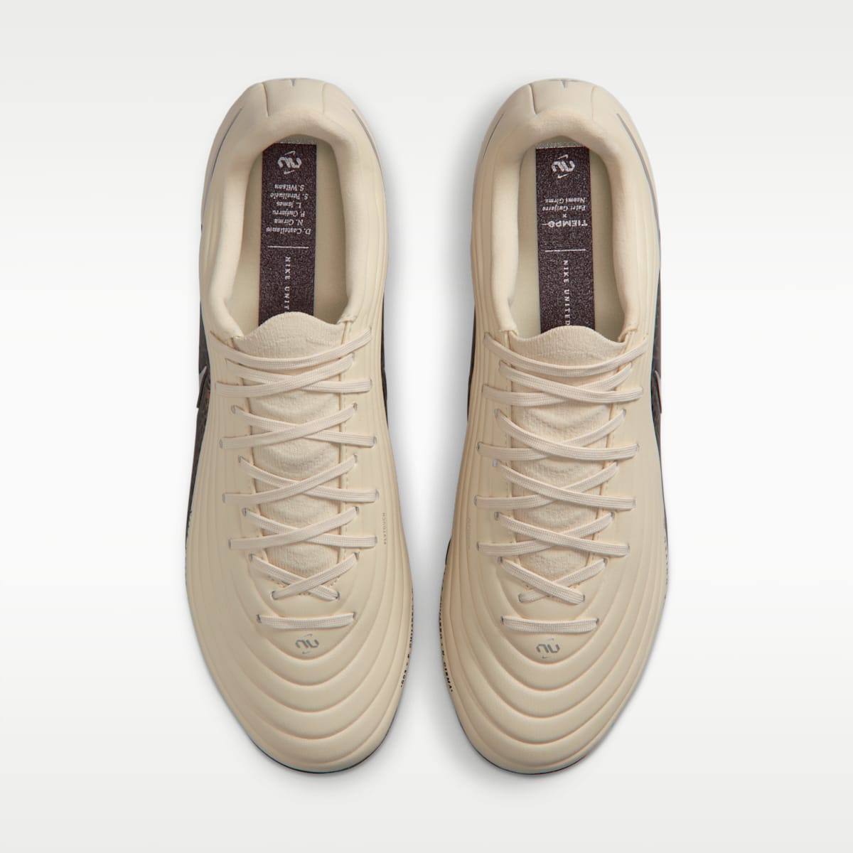 Nike United Tiempo Maestro Academy Multi-Ground Low-Top Soccer Cleats - Fossil/Burgundy Crush/Metallic Silver - Image 4