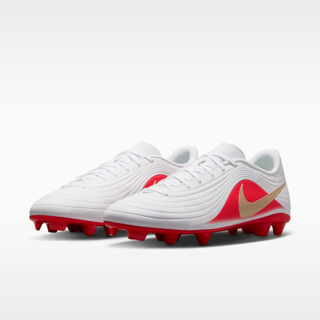 Nike Tiempo Maestro Club Multi-Ground Low-Top Soccer Cleats - White/Bright Crimson/Blur - Image 5