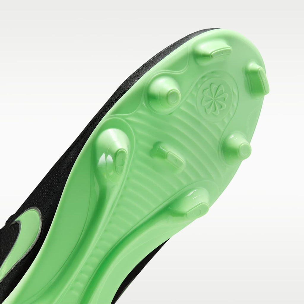 Nike Tiempo Maestro Club Multi-Ground Low-Top Soccer Cleats - Black/Black/Illusion Green - Image 7