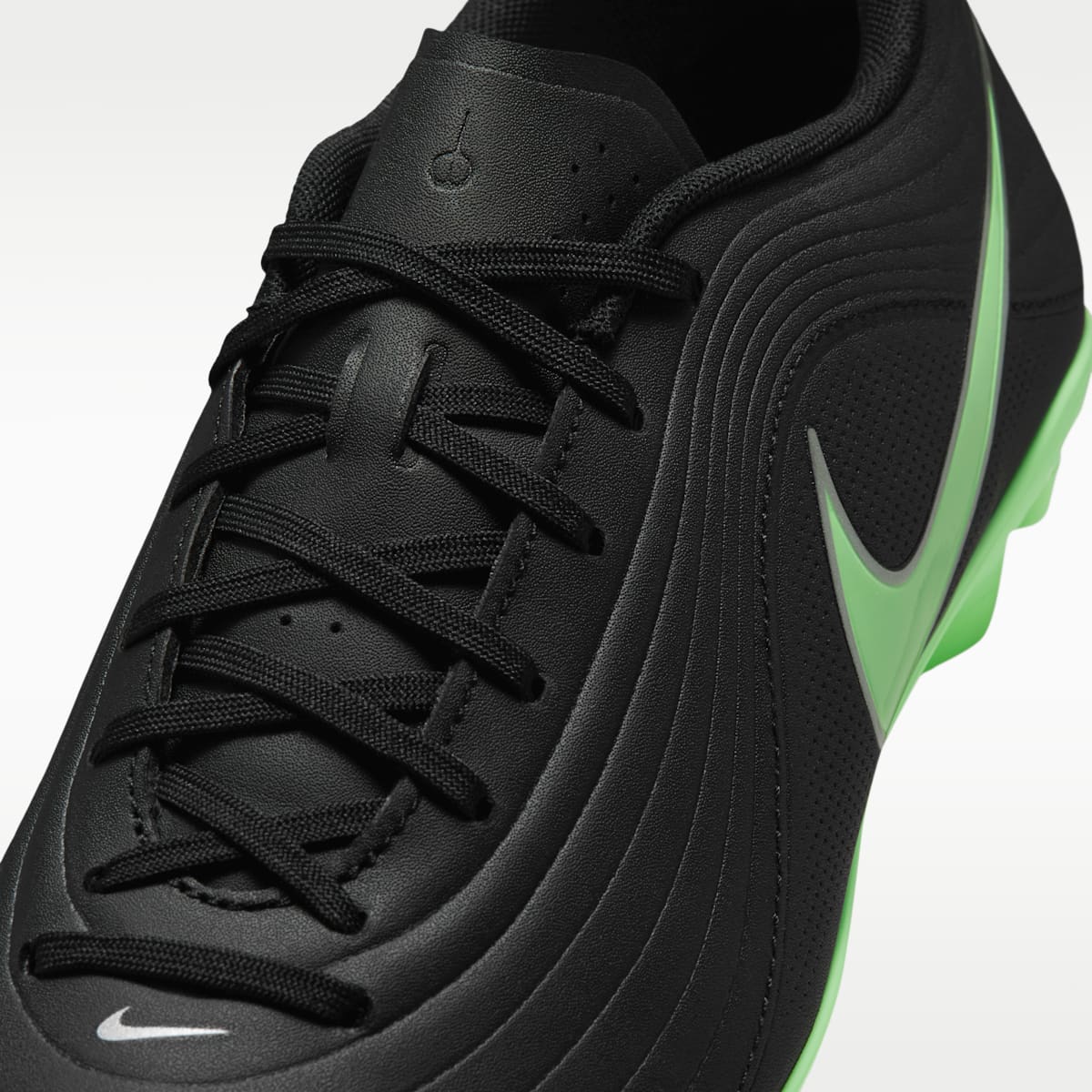 Nike Tiempo Maestro Club Multi-Ground Low-Top Soccer Cleats - Black/Black/Illusion Green - Image 8