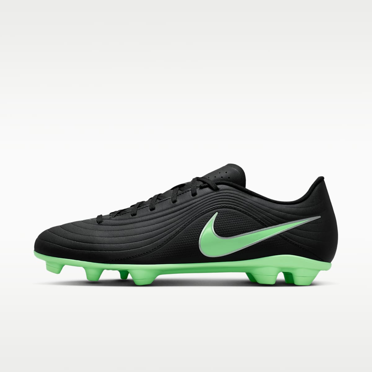 Nike Tiempo Maestro Club Multi-Ground Low-Top Soccer Cleats - Black/Black/Illusion Green - Image 1