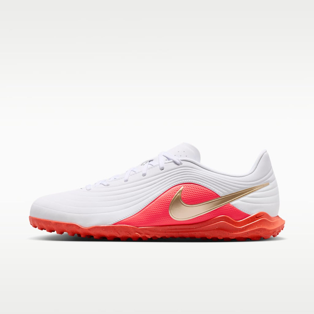 Nike Tiempo Maestro Club Turf Low-Top Soccer Shoes - White/Bright Crimson/Blur - Image 1